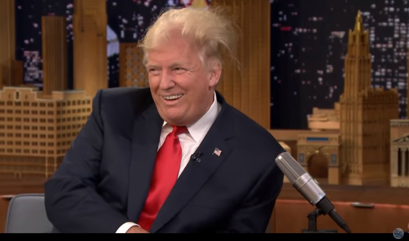 WATCH Jimmy Fallon messes up Donald Trump's hair